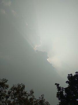 The sky is overcast with clouds. This is a beautiful scenery of cloud. It is nothing but a cloudscape.