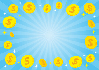 シンプルなドルのコイン