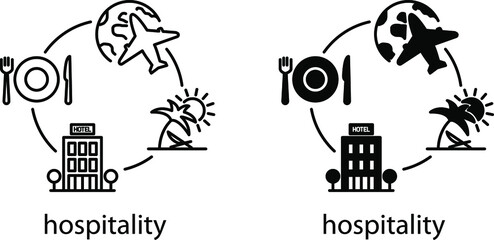 Hospitality management icons