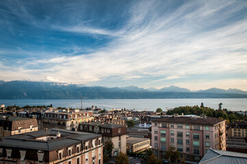Fototapeta na wymiar Panorama de Lausanne