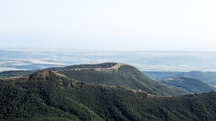 Mountain views at altitude. Daylight. Georgia. High quality photo