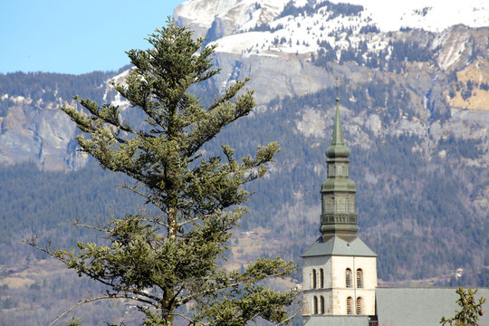 Eglise Saint-Gervais-et-Protais. Saint-Gervais-les-Bains. Haute-Savoie. Auvergne-Rhône-Alpes. France..
