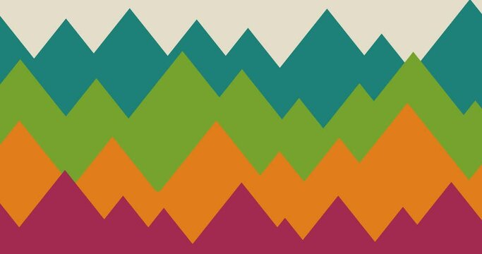 rainbow colorful mountains geometric triangle background transition animation video