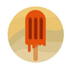 Vector illustration of delicious popsicle ice cream with juice for Highlights instagram.  Ice cream on a stick isolated on a white background. berry and fruit ice creams	