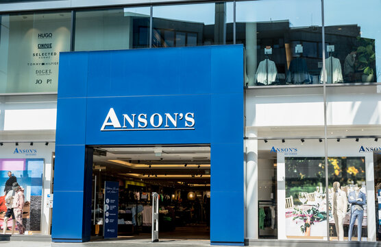 Mainz, Germany - March 24, 2022: Anson&acute;s fashion store view from street in Mainz