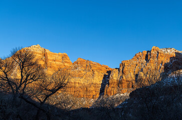 Zion National Park Utah Winter Landscape