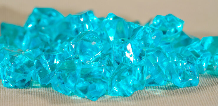 Closeup Shot Of The Blue Crystals Of Glass