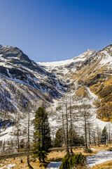 Bernina, Alp Grüm, Gletscher, Palü Gletscher, Piz Palü, Piz Varuna, Piz Canton, Alpen, Graubünden, Wanderweg, Zugreise, Bernina-Express, Berninapass, Val Poschiavo, Winter, Schweiz