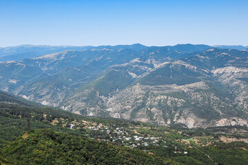Fototapeta na wymiar Mountain views at altitude. Daylight. Georgia. High quality photo