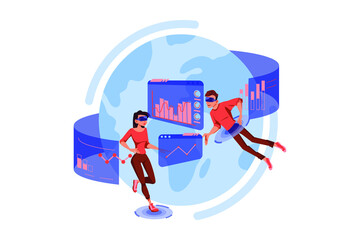 Business meeting in the metaverse