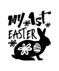 Hoppy Easter Svg, Cute Easter Bunny, Happy Easter Svg, Kids Easter Svg, Funny Easter, Girl Easter Shirt Svg File for Cricut & Silhouette Png,Happy EASTER SVG PNG, Easter shirt svg