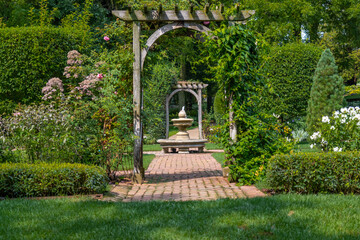 View from the English Garden at Dubuque Arboretum and Botanical Gardens, Iowa, United States