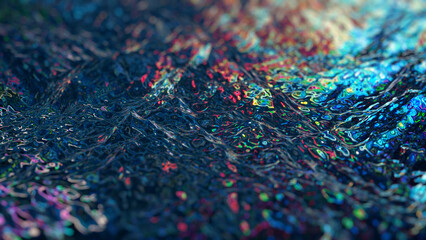 Obraz premium Liquid Surface water ocean 3D render