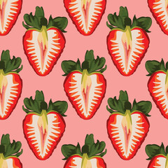 hand draw fruits seamless background pattern