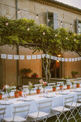 mariage en extérieur décoration mexicaine