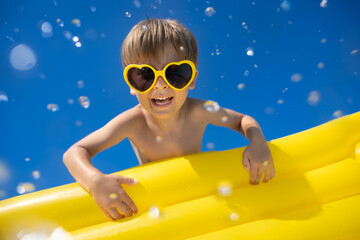 Child having fun on summer vacation