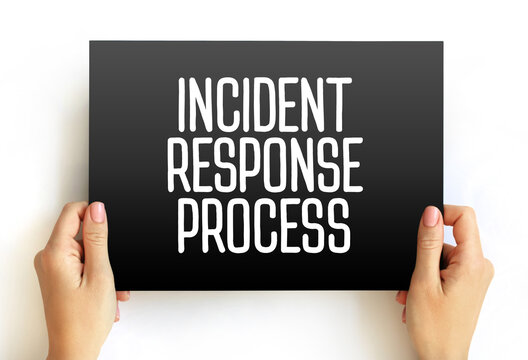 Incident response process - collection of procedures aimed at identifying, investigating and responding to potential security incidents, text on card
