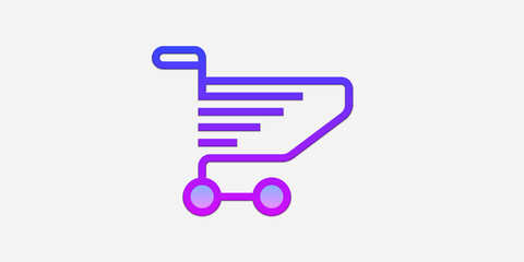 Cart with blue and purple color