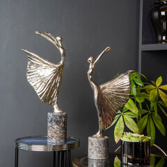 modern interior decorative elements with bale dancer figures