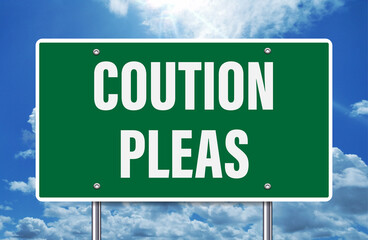 caution pleas - road sign greetings