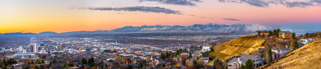 Fototapeta premium Salt Lake City, Utah panorama