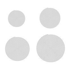 Set of hypnotize circle on white background , Editable stroke.