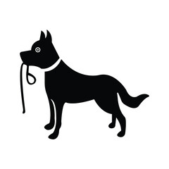 a black  dog vector logo