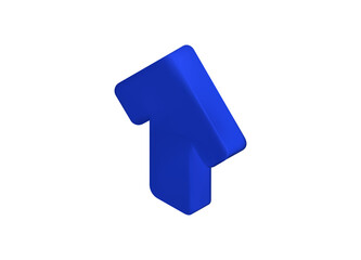 Up arrow icon. 3D Web Vector Illustrations.