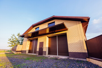 garage in a private house with rolling gates