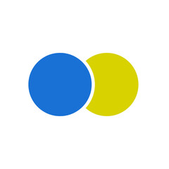 Vector blue yellow Ukrainian flag shapes