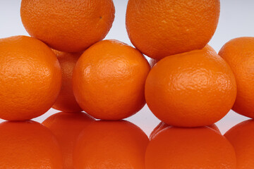 Composition from orange, background from sheep. Space for product, mock-up.