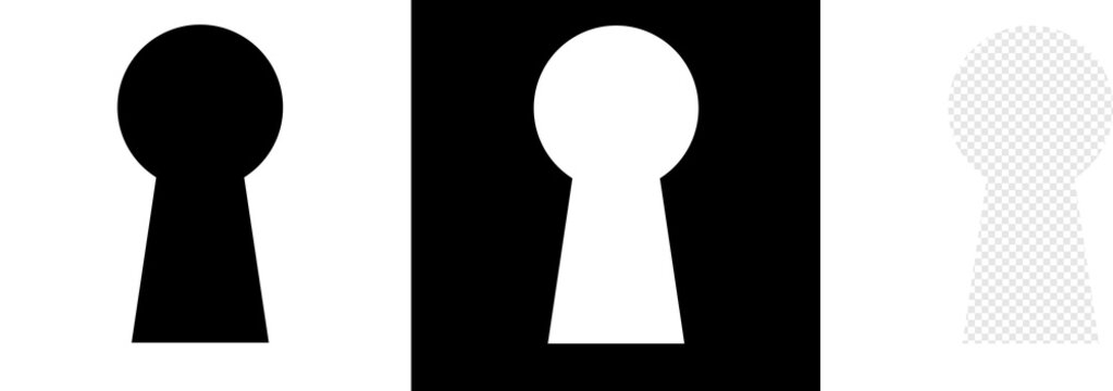 Vector of keyhole icons