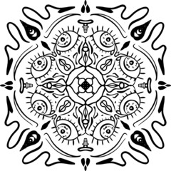 Vector mandala can be used for web projects
