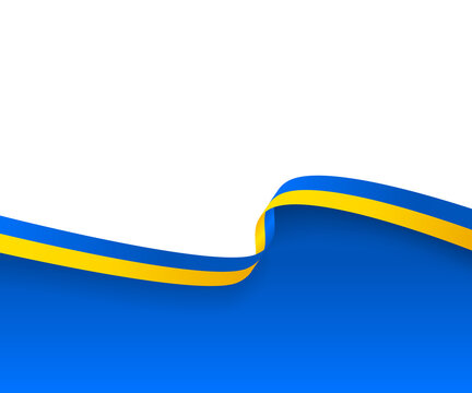 Ribbon yellow with blue, Ukrainian flag with a blue background. Vector  Stock Vector | Adobe Stock
