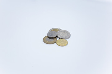 Zloty - Polish banknote. Polish currency on a white background arranged in a pattern. Illustrates cash flow and business