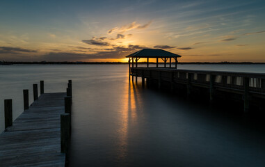 Fototapeta premium sunset at the pier