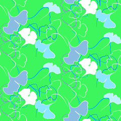 Vector seamless half-drop pattern, with  flowers