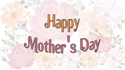 happy mother's day card with flowers