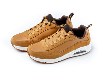 New yellow foxy leather and suede casual sport male  sneakers