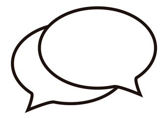 Icono negro de bocadillo en fondo blanco.