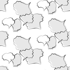 Vector seamless half-drop pattern, with flowers