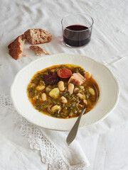 Local Spanish cuisine. Traditional dish from the northern region of Spain (Asturias) called pote...