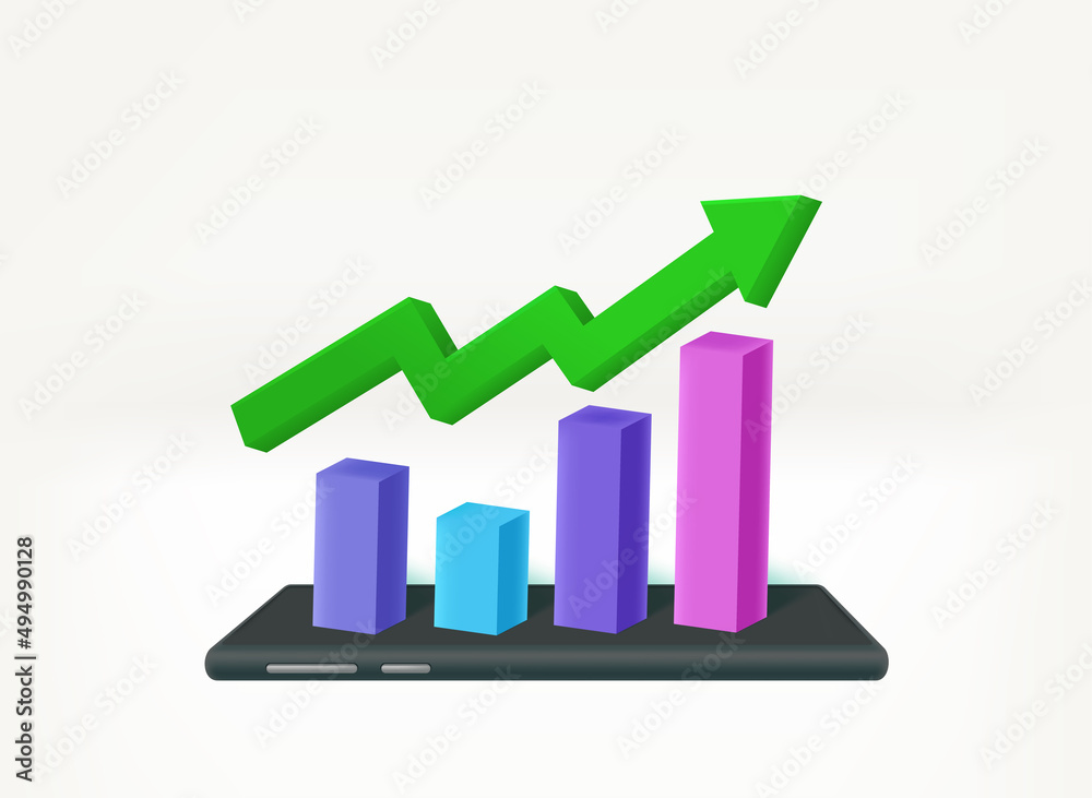 Poster making business via internet exchange. 3d vector illustration