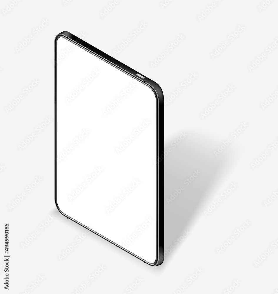 Aufkleber Modern tablet computer with blank screen isometric vector 3d mockup
