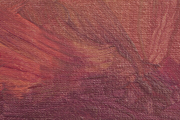 Fototapeta premium Closeup of pink painting with paintbrush structure.