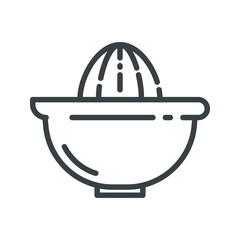 Vector line icon of squeezer a isolated