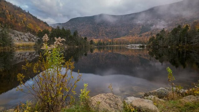 Fall Foliage in Kancamagus Highway White Mountain National Forest, New Hampshire, USA