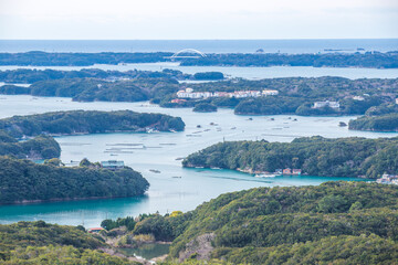 Obraz premium 三重県志摩市 横山展望台から望む絶景