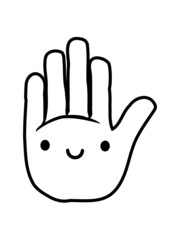 Cartoon Gesicht Hand 