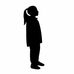 a girl body silhouette vector